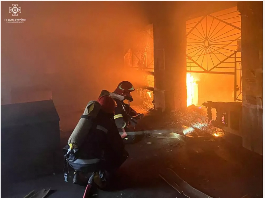 В Новой Одессе горело административное здание