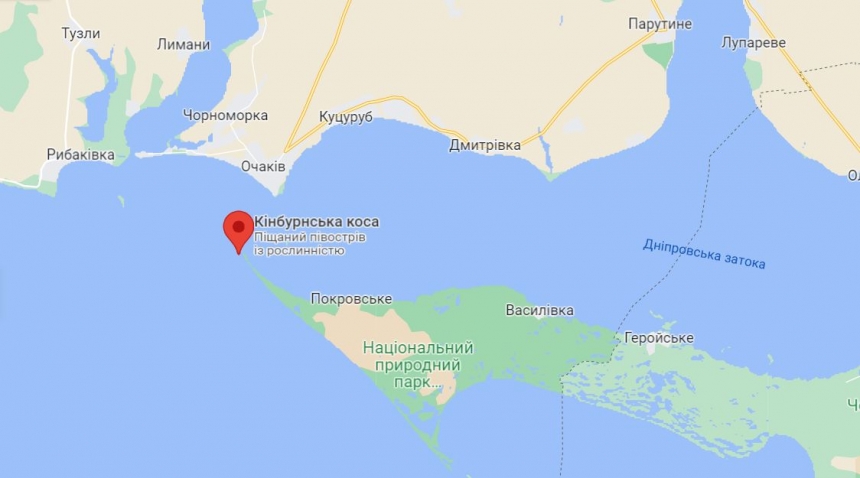 Кинбурнская коса на карте херсонской. Кинбурнская коса на карте. Кинбурнская коса где находится. Кинбурнская коса Херсонская область.