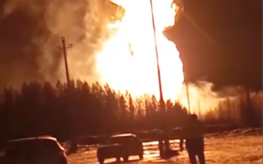 В России взорвался газопровод (видео)