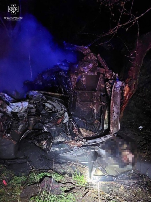 У Миколаївській області загорівся автомобіль: троє людей загинули, дитина у тяжкому стані