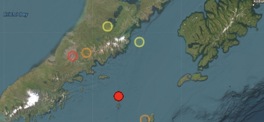 Возле Аляски произошло землетрясение магнитудой 6,2 балла