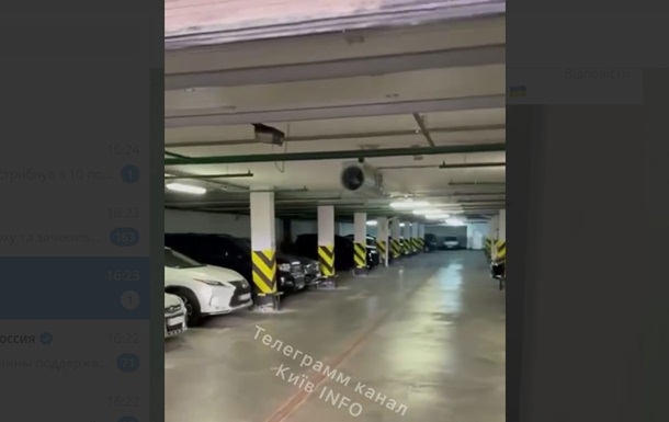 Охранник подземного паркинга выгнал людей на улицу во время ракетной атаки (видео)