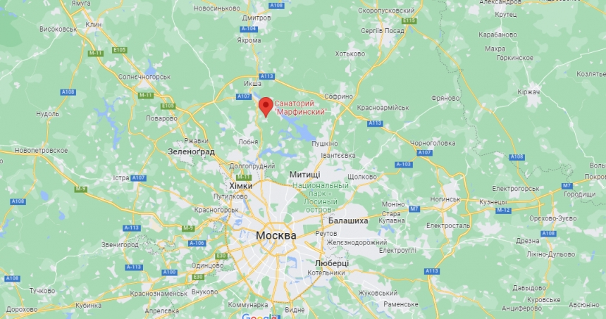 Под Москвой беспилотник с камерой упал на один из санаториев Минобороны РФ