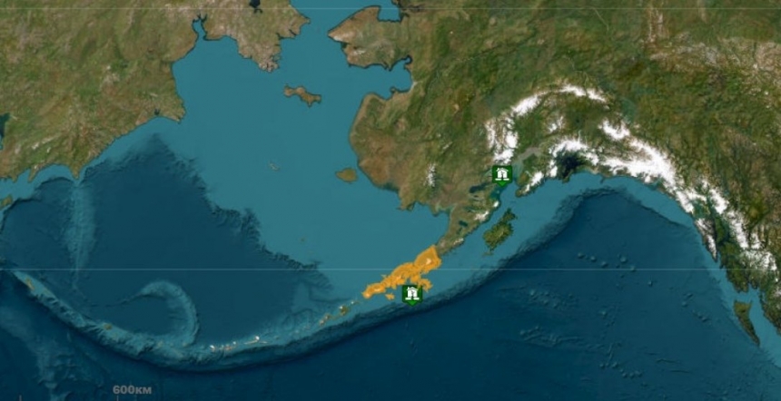 Біля берегів Аляски зафіксували потужний землетрус