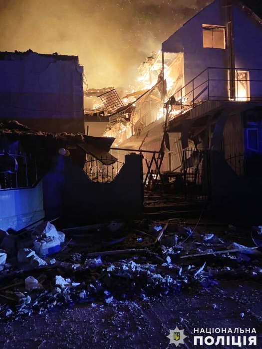 Полиция показала последствия ночной атаки на Коблево (фото)