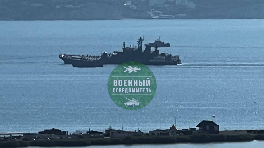 СБУ атаковала БДК РФ «Оленегорский горняк» в Новороссийске, - источники