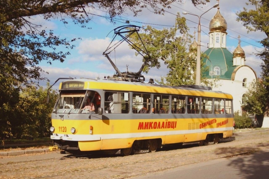В Николаеве завтра изменят схему маршрута трамвая № 1