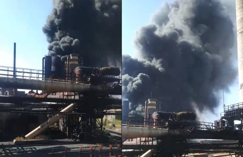 Оккупанты ударили ракетой по Авдеевскому коксохимическому заводу: начался пожар (видео)
