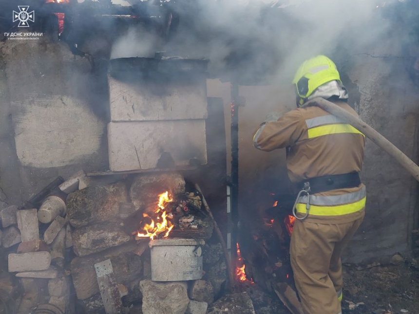 Горели дома и нежилые помещения: за сутки в Николаевской области случилось 7 пожаров