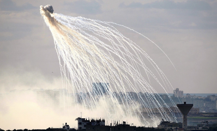Human Rights Watch  сообщает о применении Израилем белого фосфора при обстреле сектора Газа