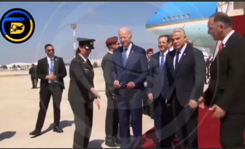 Джо Байден прилетел в Израиль (видео)