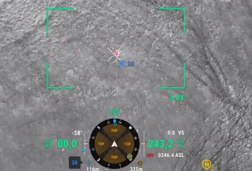 Пограничники показали, как при помощи дрона нашли «в бурьянах» 14 нарушителей (видео)
