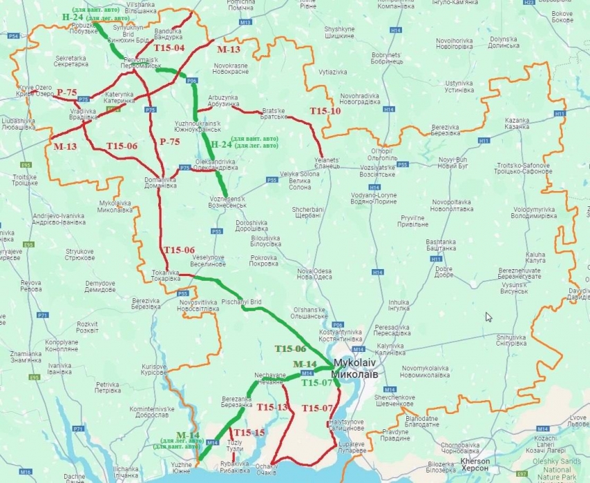 Ситуация на автомобильных дорогах Николаевской области: две трассы открыты (видео)