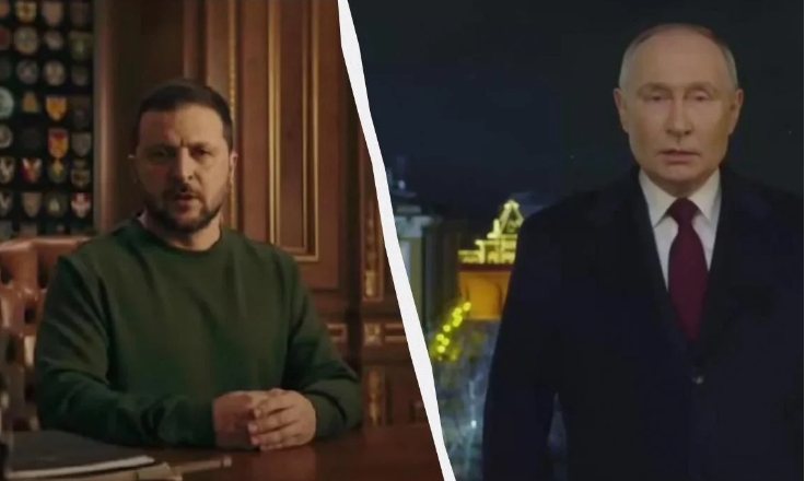 Контрастні промови: що говорили у новорічну ніч про війну Зеленський та Путін