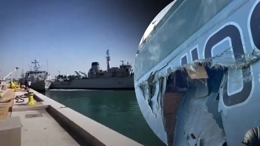 Два военных корабля Британии столкнулись в Персидском заливе (видео)