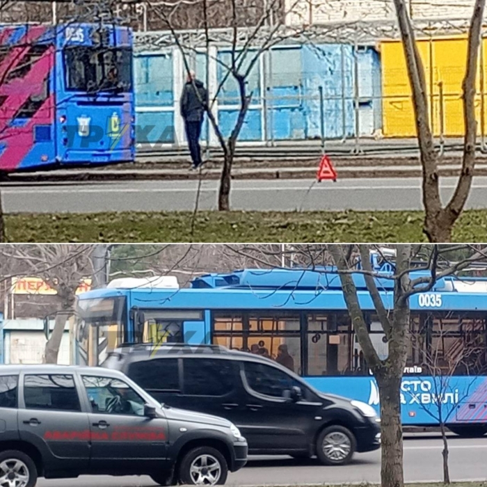 У Миколаєві зіткнулися тролейбус та «Шевроле» (відео)