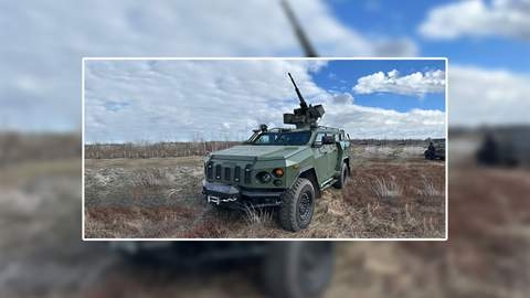 Український бронеавтомобіль «Новатор» отримав дистанційний кулеметний модуль (фото)