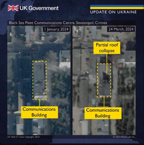 Британська розвідка показала наслідки останніх ударів по Севастополі