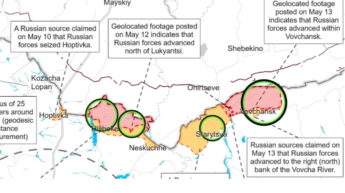 ISW: Російські війська, схоже, створюють на Харківщині буферну зону