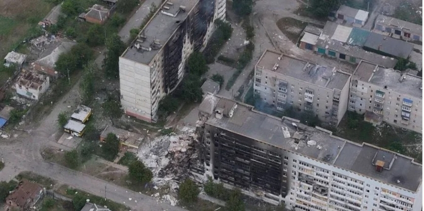 Появились фото масштабных разрушений в Волчанске, снятые с дрона (фото)