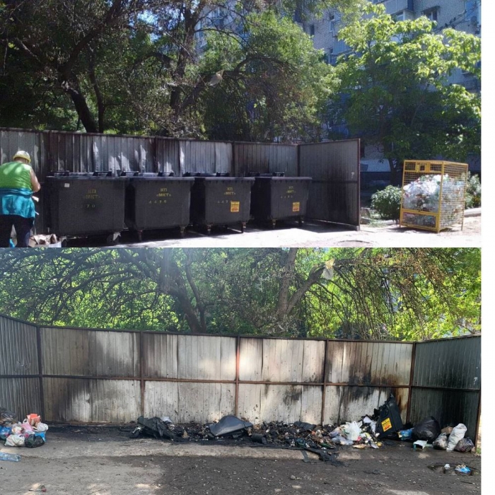 Мусорный вандализм продолжается: мэр Николаева показал очередные сожженные контейнеры