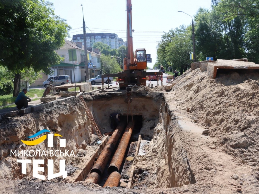 Николаевская ТЭЦ продолжает ремонт теплосетей: где работали сегодня
