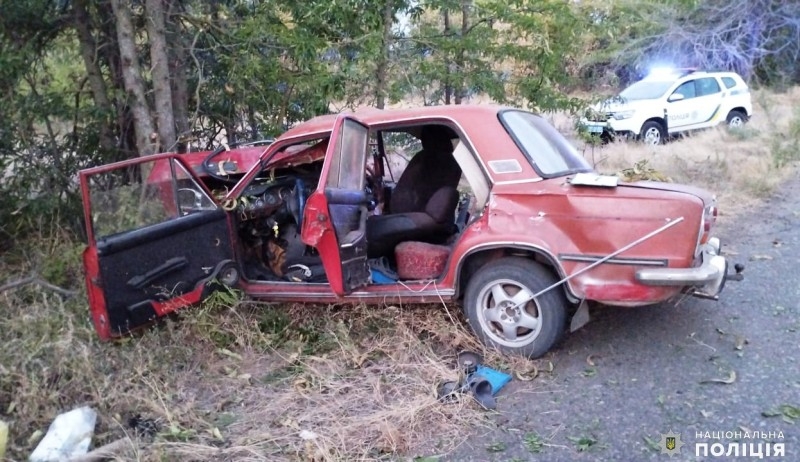 В Николаевской области пьяный водитель врезался на авто в дерево: один погибший, трое пострадавших