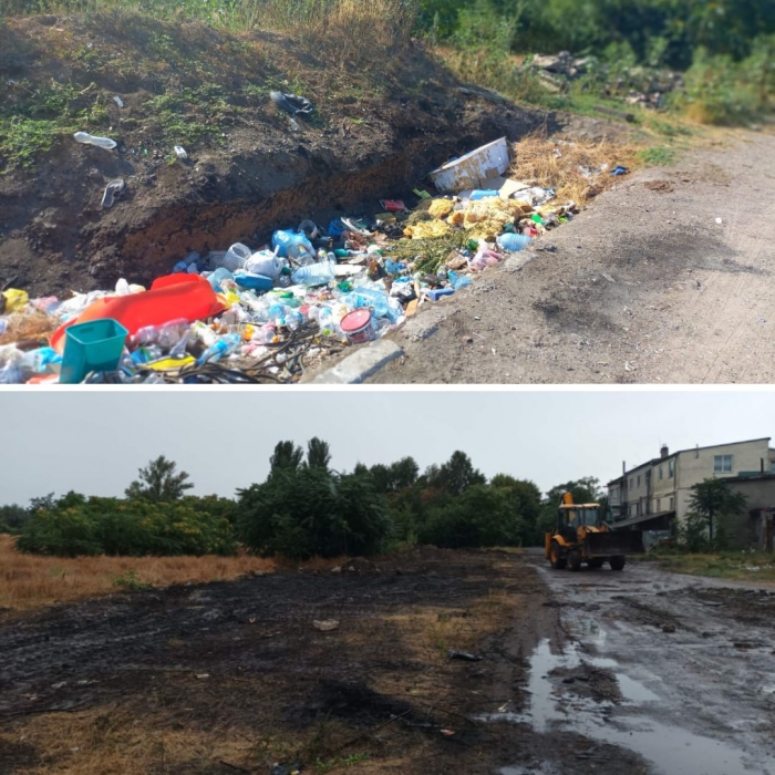 В Николаеве убрали свалку возле гаражного кооператива