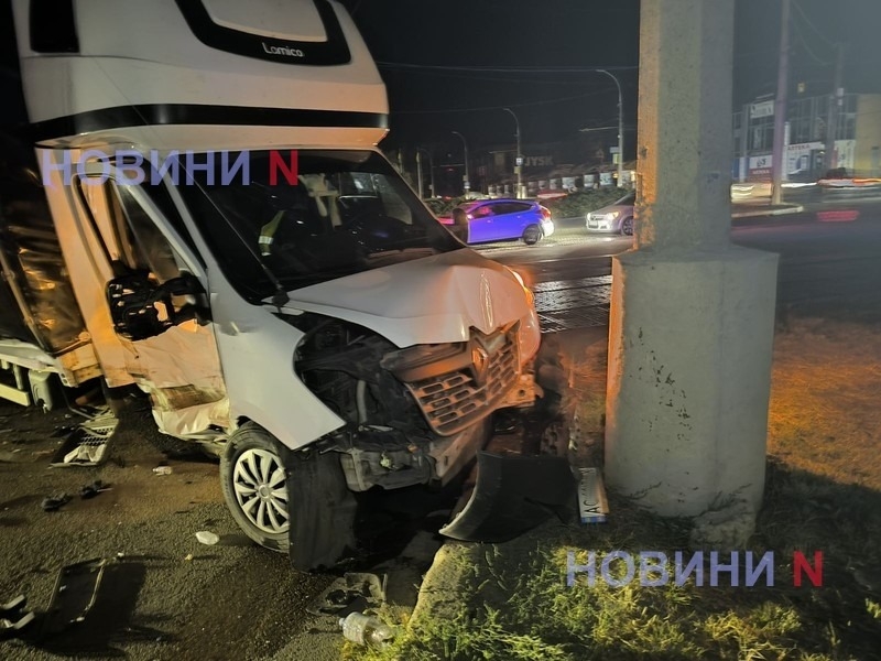 Более двух тонн замороженных собак перевозил грузовик, попавший в ДТП в центре Николаева