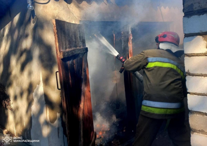 На Миколаївщині горів житловий будинок