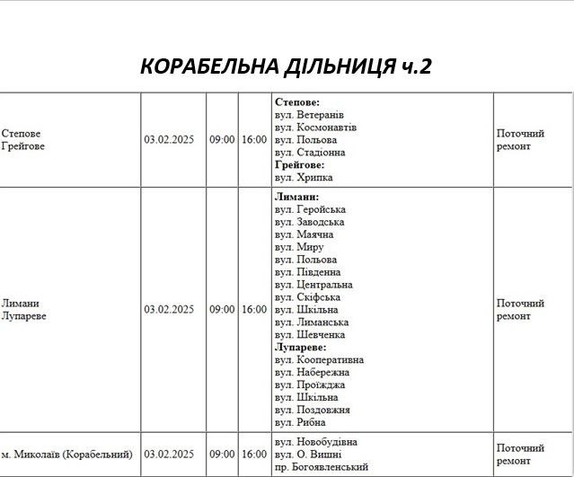 Понад 30 вулиць Миколаєва в понеділок будуть без світла: список та графік відключень