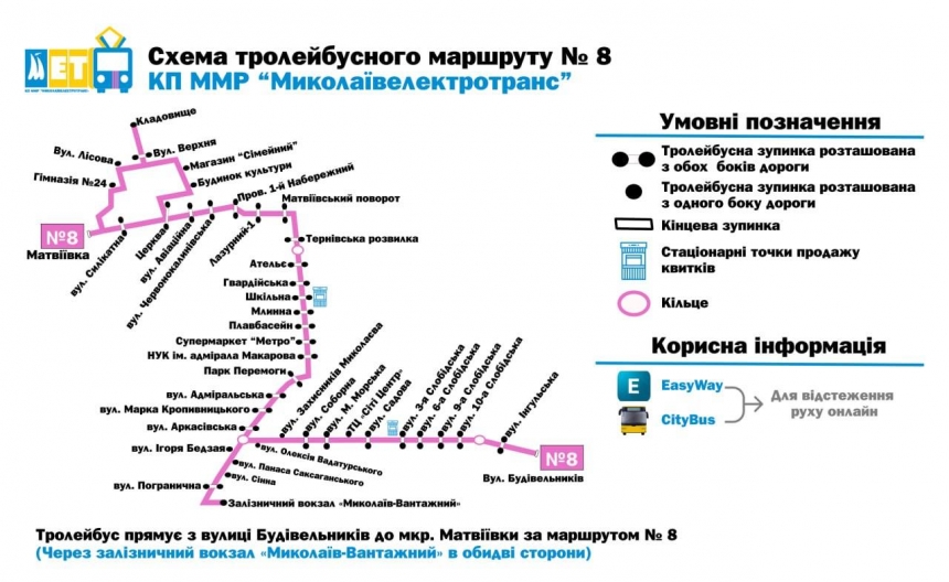 В Николаеве утвердили маршрут троллейбуса в Матвеевку