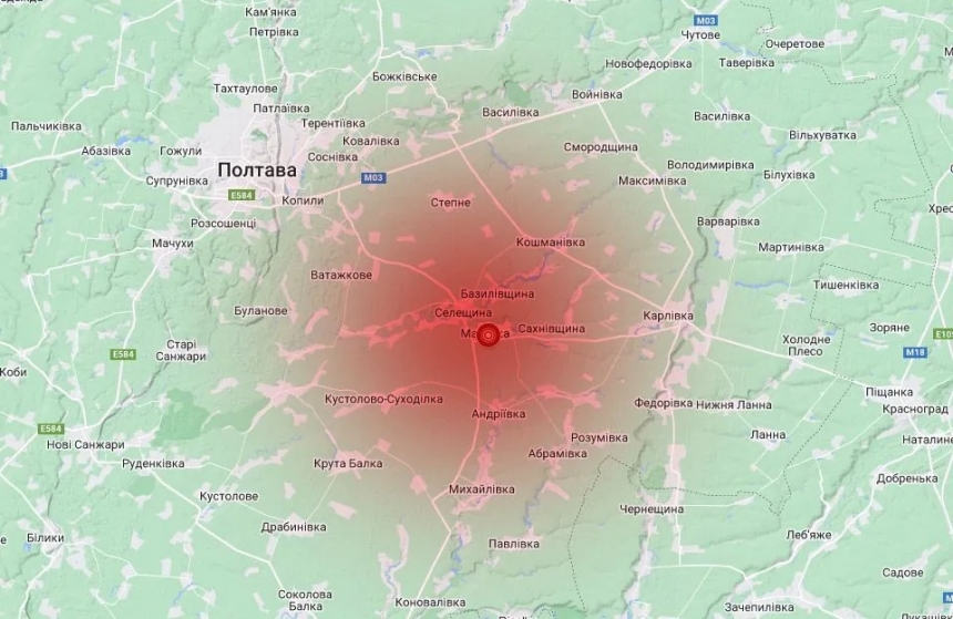 В Полтавской области второй раз за месяц произошло землетрясение