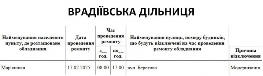 Де в Миколаєві та області 17 лютого відключатимуть світло (адреси)