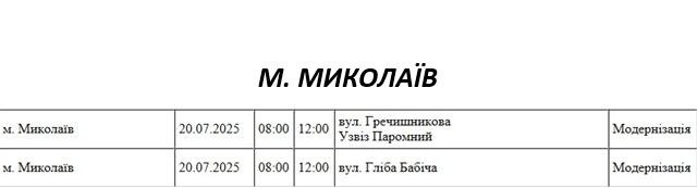 Плановые работы: где завтра в Николаеве и области не будет света (адреса)
