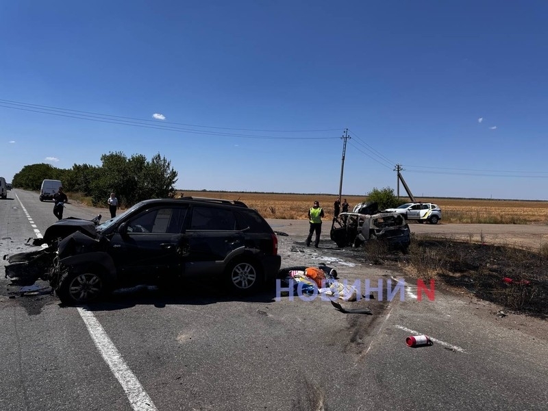 З'явилося відео смертельної ДТП, в якій подружжя згоріло у Mitsubishi на трасі Одеса-Миколаїв
