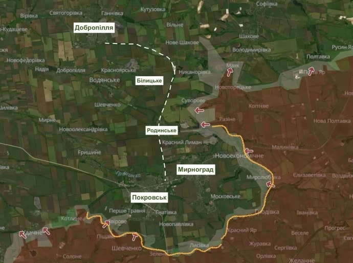Военные предупреждают о риске окружения под Покровском и Мирноградом