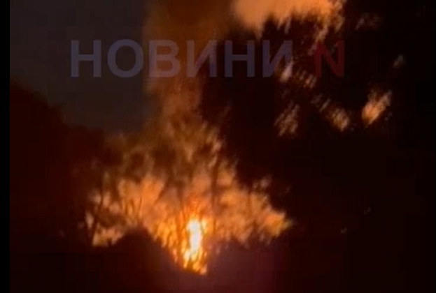 На відео потрапила нічна атака дронів по Миколаївській області