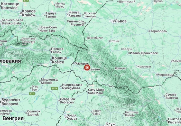 В Закарпатье произошло землетрясение
