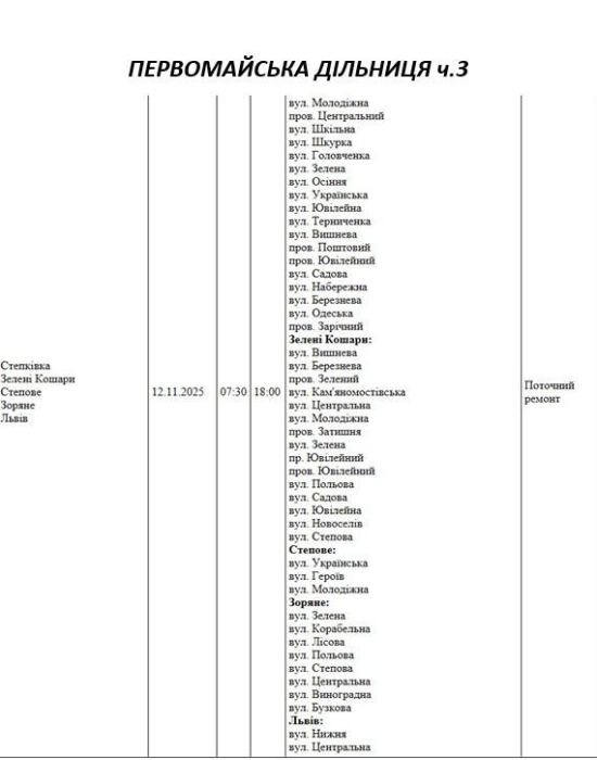 Не лише по чергам: додаткові відключення світла заплановані у Миколаєві та області