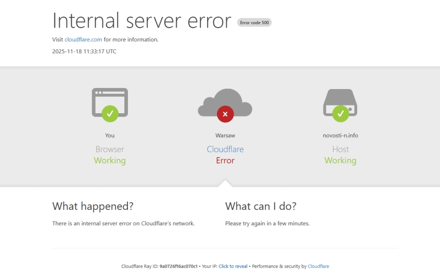 Масштабный сбой в работе Cloudflare: без доступа остались популярные сайты по всему миру