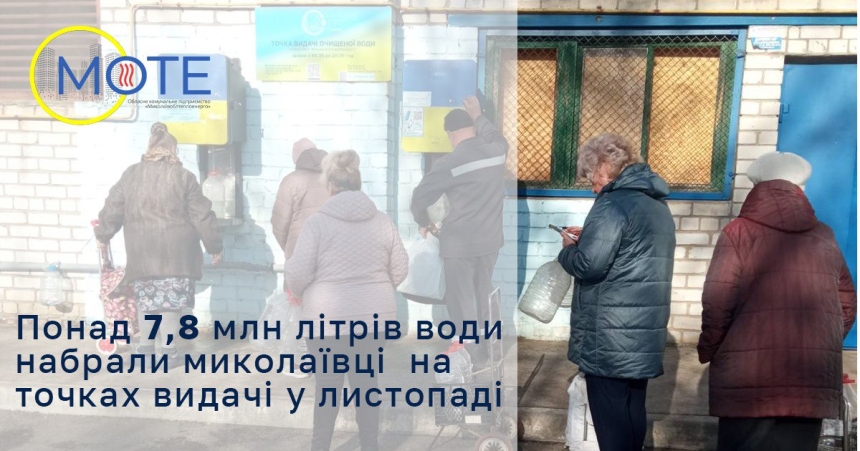 Скільки води набрали миколаївці у точках безкоштовної видачі