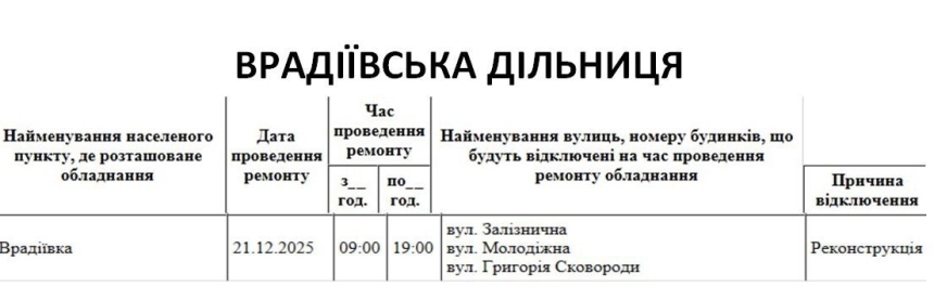 Плановые работы: где в Николаевской области не будет света в воскресенье