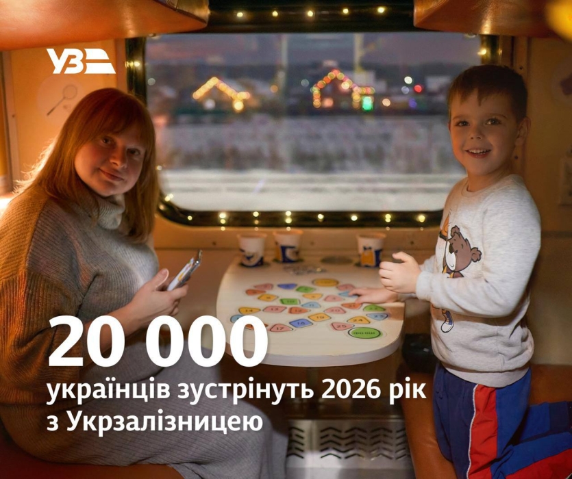 12 тисяч пасажирів зустрінуть Новий рік у поїздах Укрзалізниці