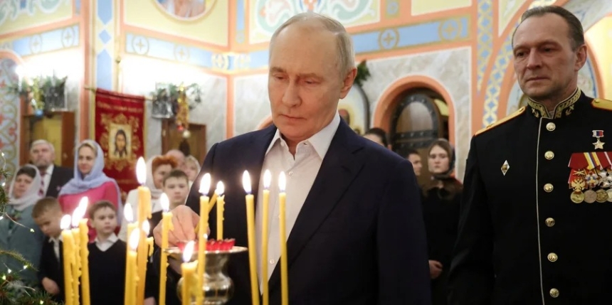 Путін відзначив Різдво на секретній військовій базі в оточенні співробітників ГРУ