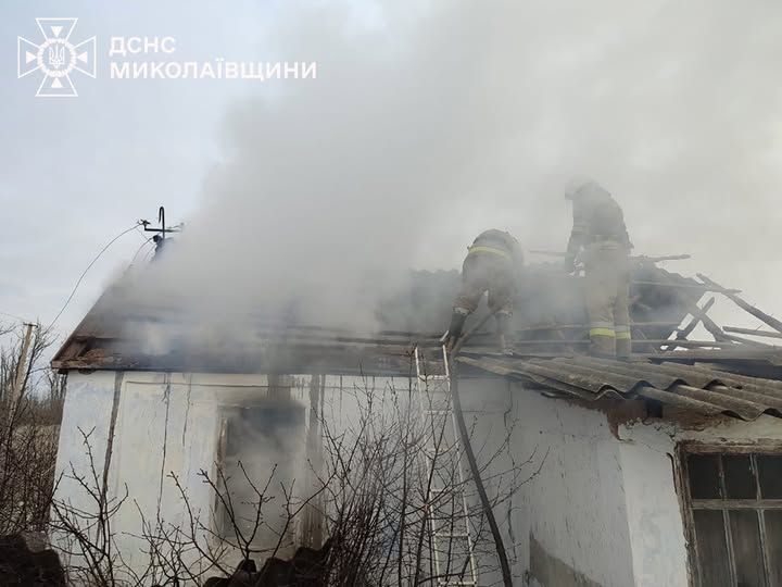 Жилые дома горели в Николаевской области 