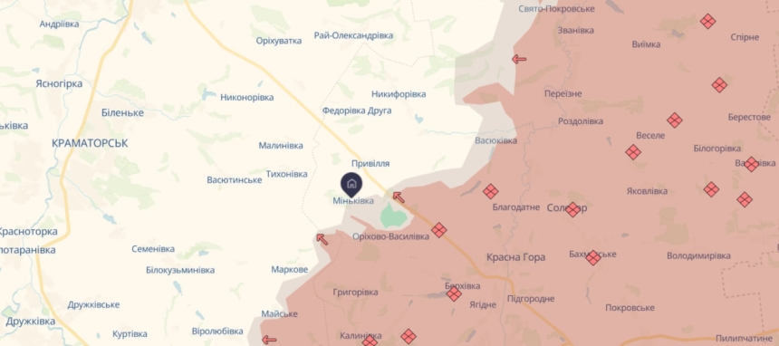 ВСУ опровергли заявления о захвате Миньковки в Донецкой области