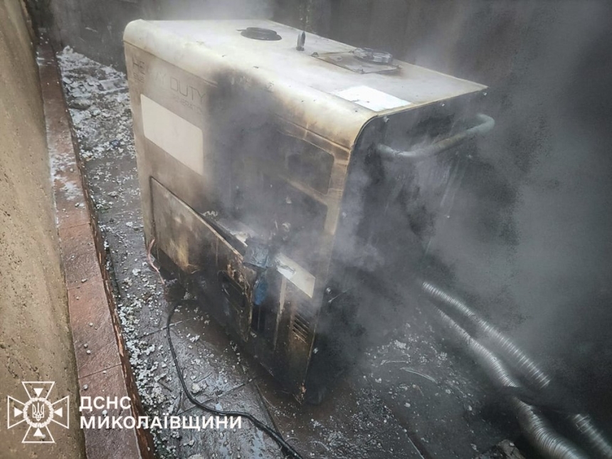 У Баштанці через розлив палива спалахнув генератор