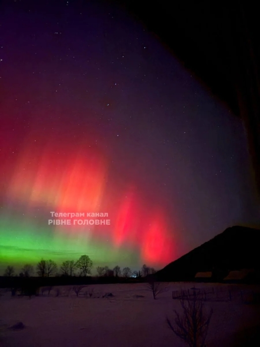 Над Україною спостерігали північне сяйво (фото)