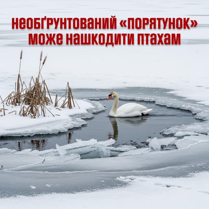 Жителей Николаевской области призвали не спасать лебедей зимой